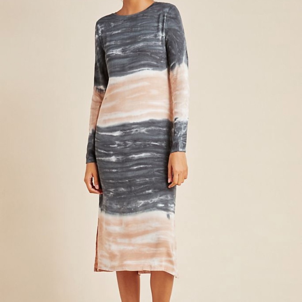 Anthropologie Trina Tie Dye Midi Dress